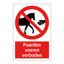 Paarden voeren verboden