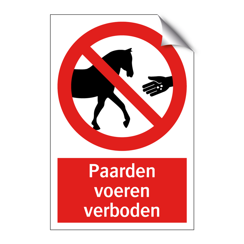 Paarden voeren verboden