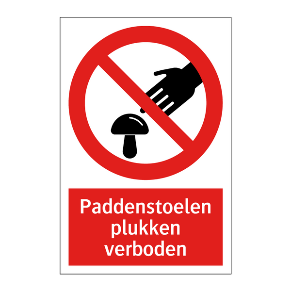 Paddenstoelen plukken verboden