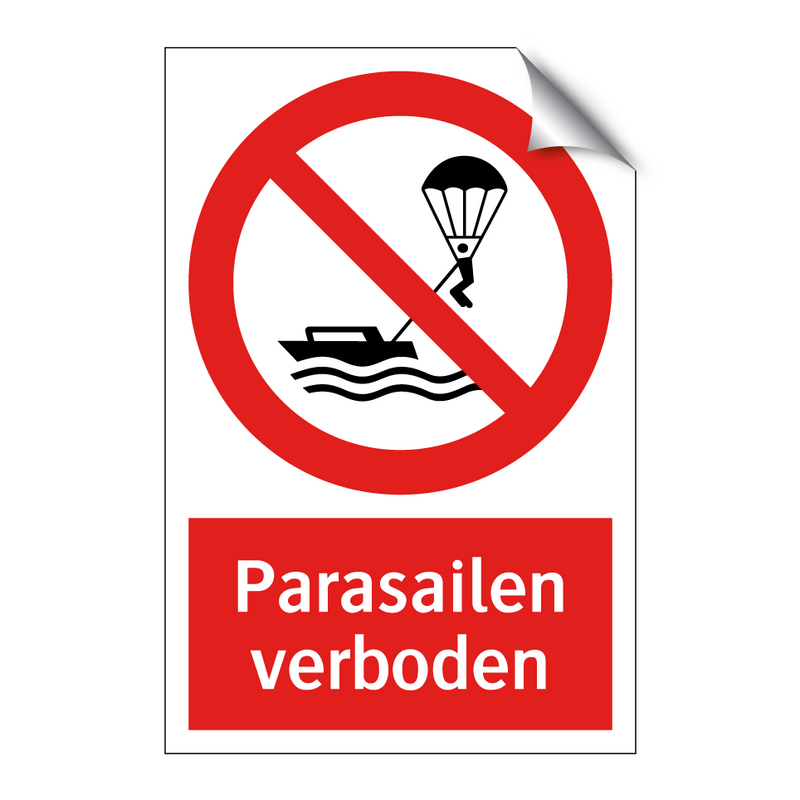Parasailen verboden