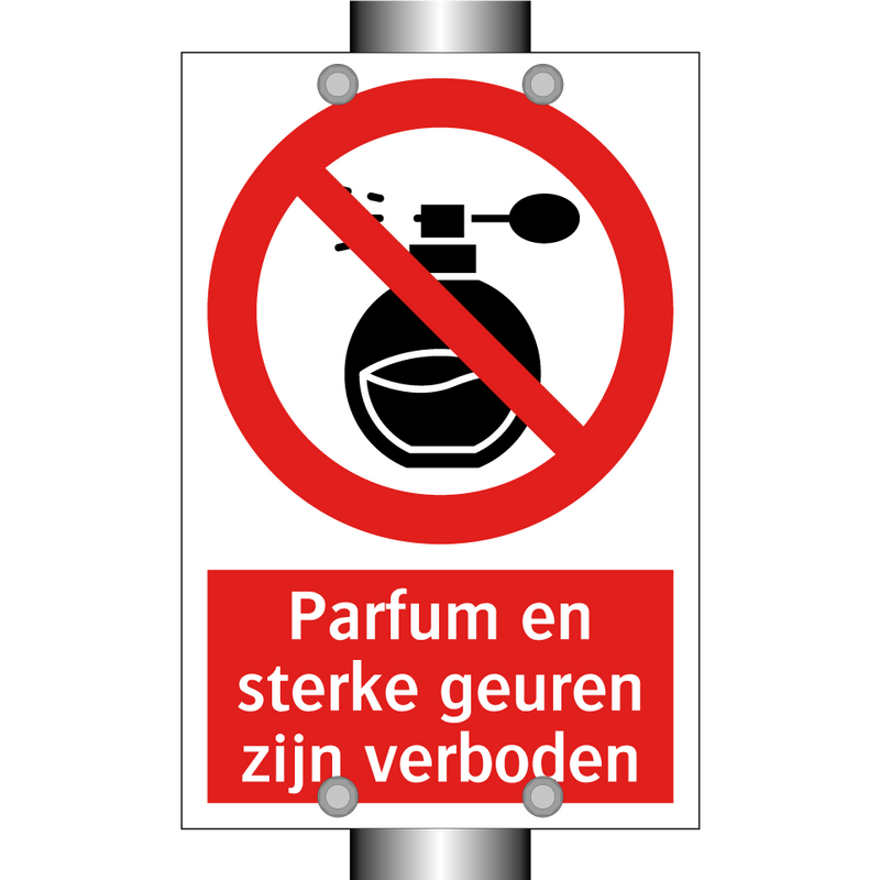 Parfum en sterke geuren zijn verboden