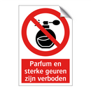 Parfum en sterke geuren zijn verboden