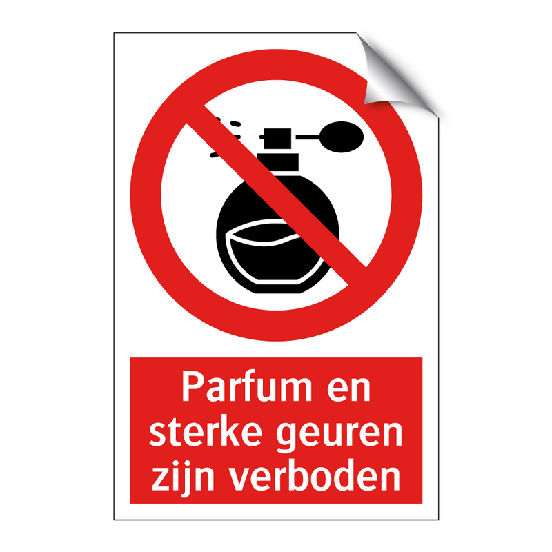 Parfum en sterke geuren zijn verboden