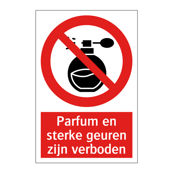 Parfum en sterke geuren zijn verboden