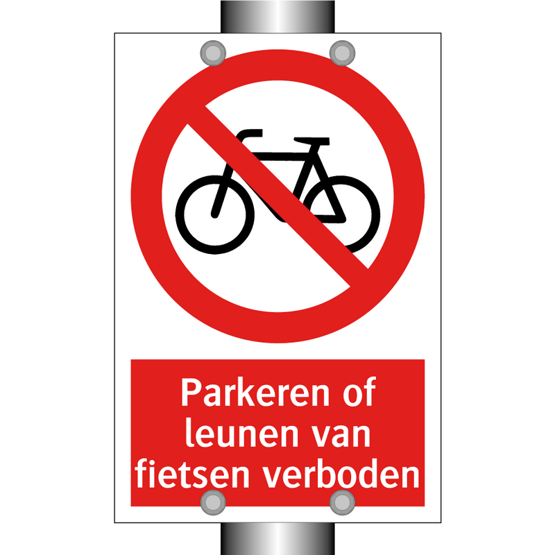 Parkeren of leunen van fietsen verboden