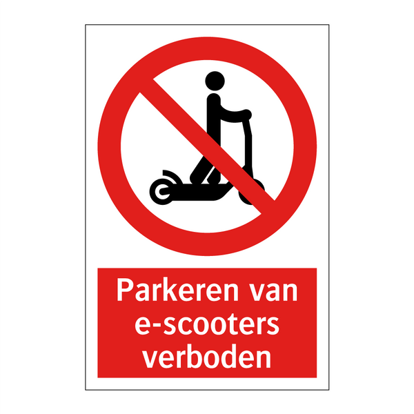 Parkeren van e-scooters verboden