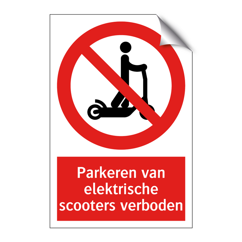 Parkeren van elektrische scooters verboden