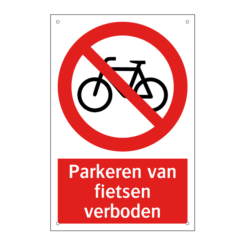 Parkeren van fietsen verboden