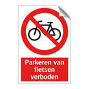 Parkeren van fietsen verboden