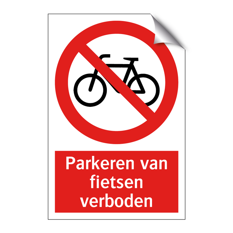 Parkeren van fietsen verboden