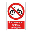 Parkeren van fietsen verboden