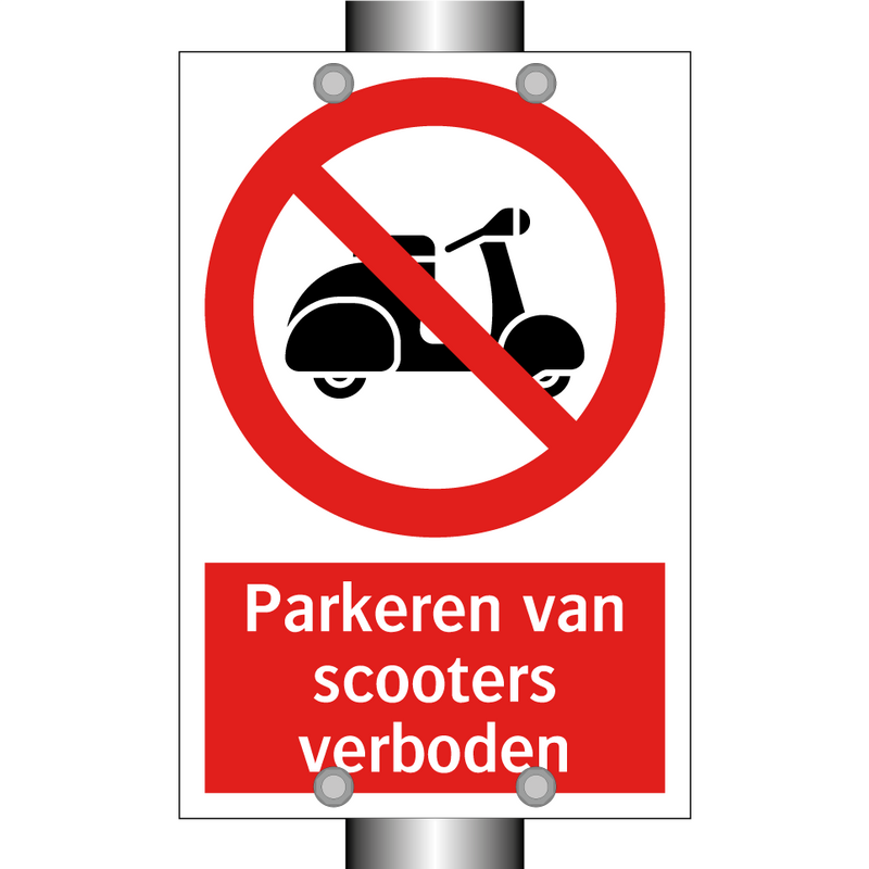 Parkeren van scooters verboden