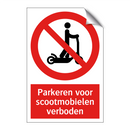 Parkeren voor scootmobielen verboden
