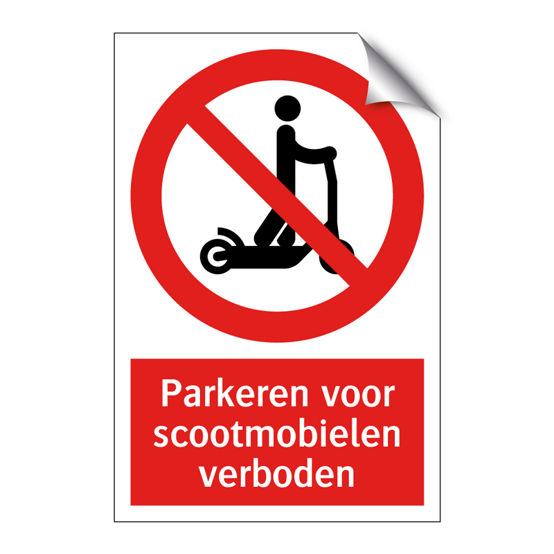Parkeren voor scootmobielen verboden