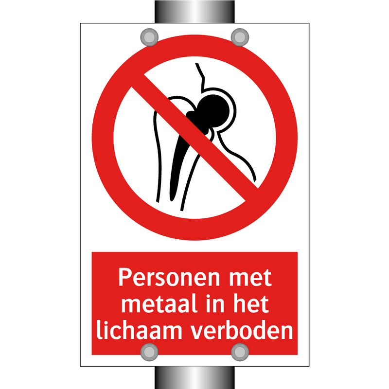 Personen met metaal in het lichaam verboden