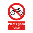 Plaats geen fietsen