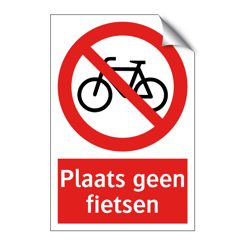 Plaats geen fietsen