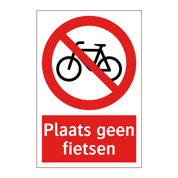 Plaats geen fietsen