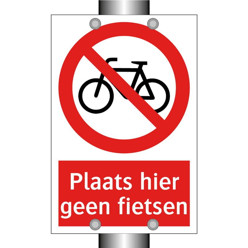 Plaats hier geen fietsen