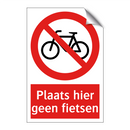 Plaats hier geen fietsen