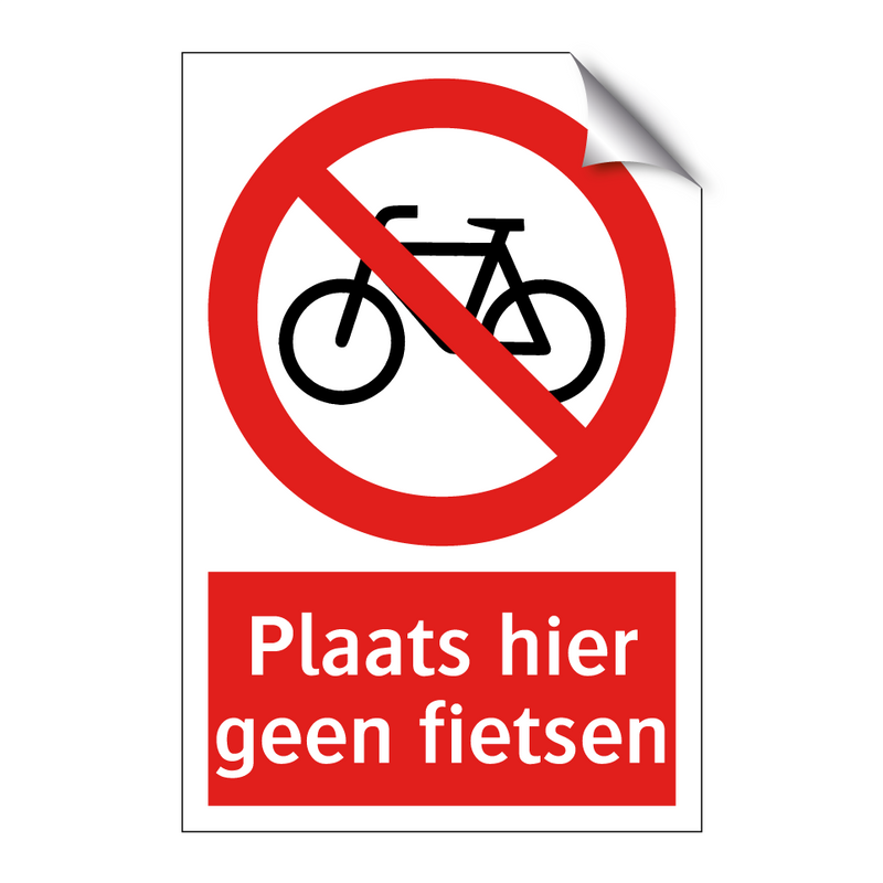 Plaats hier geen fietsen