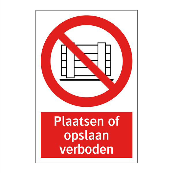 Plaatsen of opslaan verboden