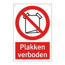 Plakken verboden