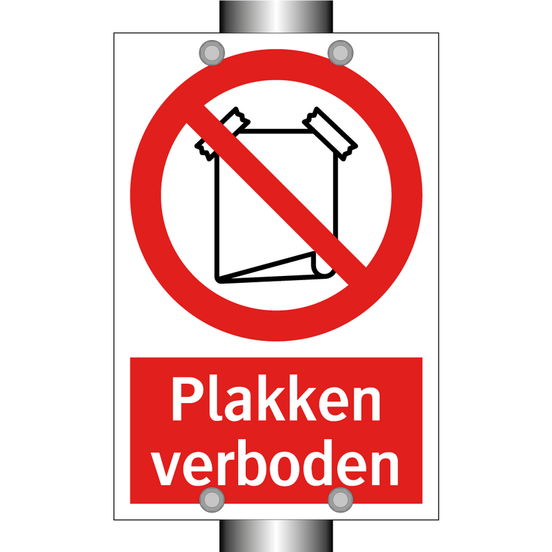 Plakken verboden