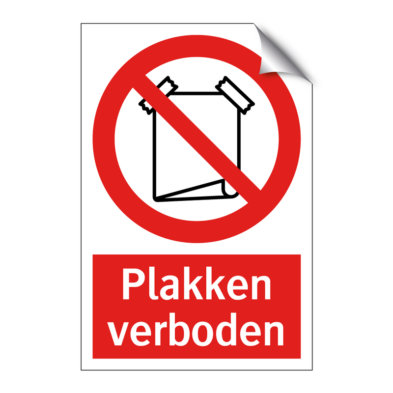 Plakken verboden