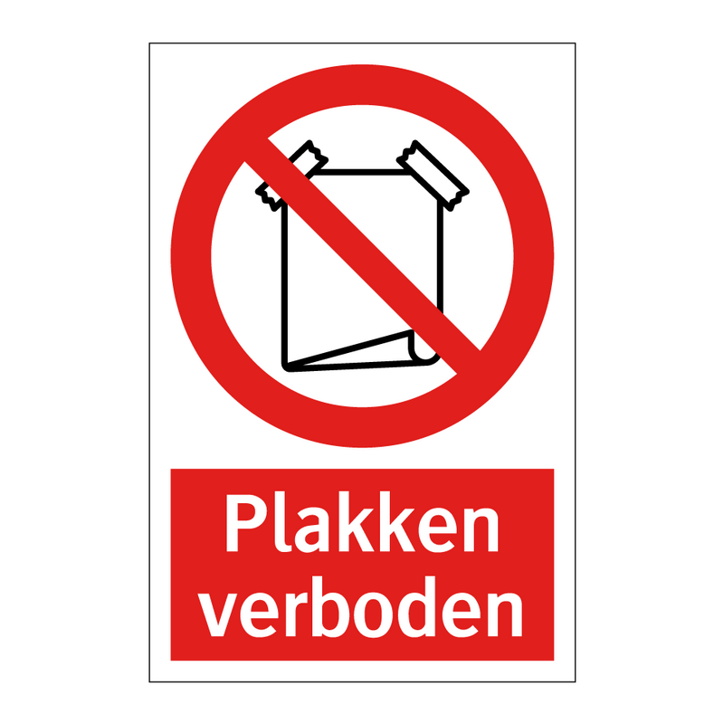 Plakken verboden