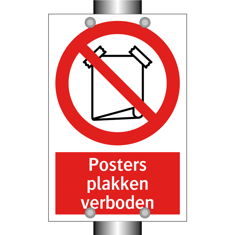 Posters plakken verboden