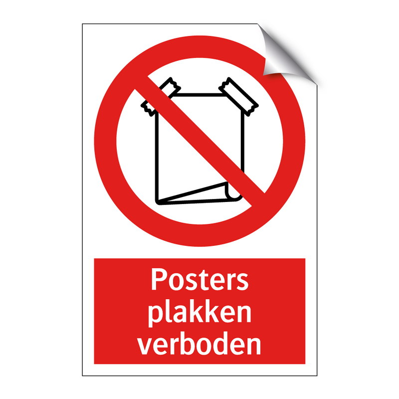 Posters plakken verboden