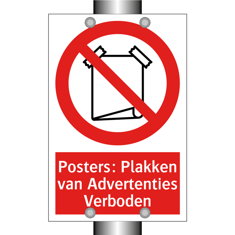 Posters: Plakken van Advertenties Verboden