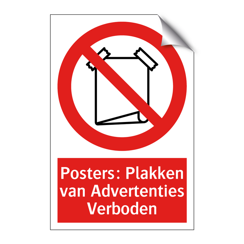 Posters: Plakken van Advertenties Verboden