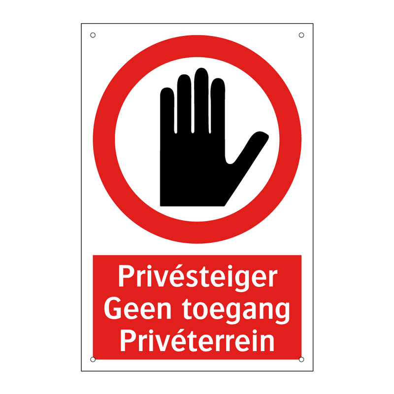 Privésteiger Geen toegang Privéterrein