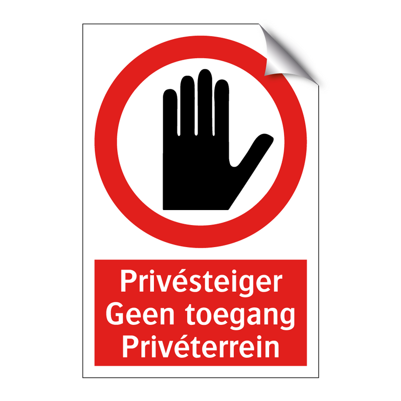 Privésteiger Geen toegang Privéterrein