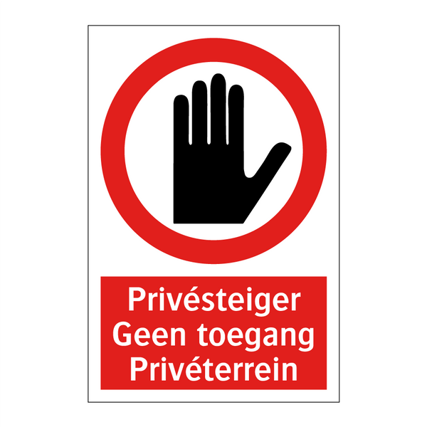 Privésteiger Geen toegang Privéterrein