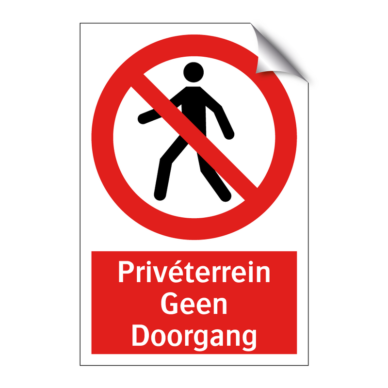 Privéterrein Geen Doorgang