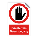 Privéterrein Geen toegang