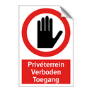 Privéterrein Verboden Toegang