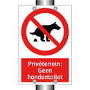 Privéterrein: Geen hondentoilet