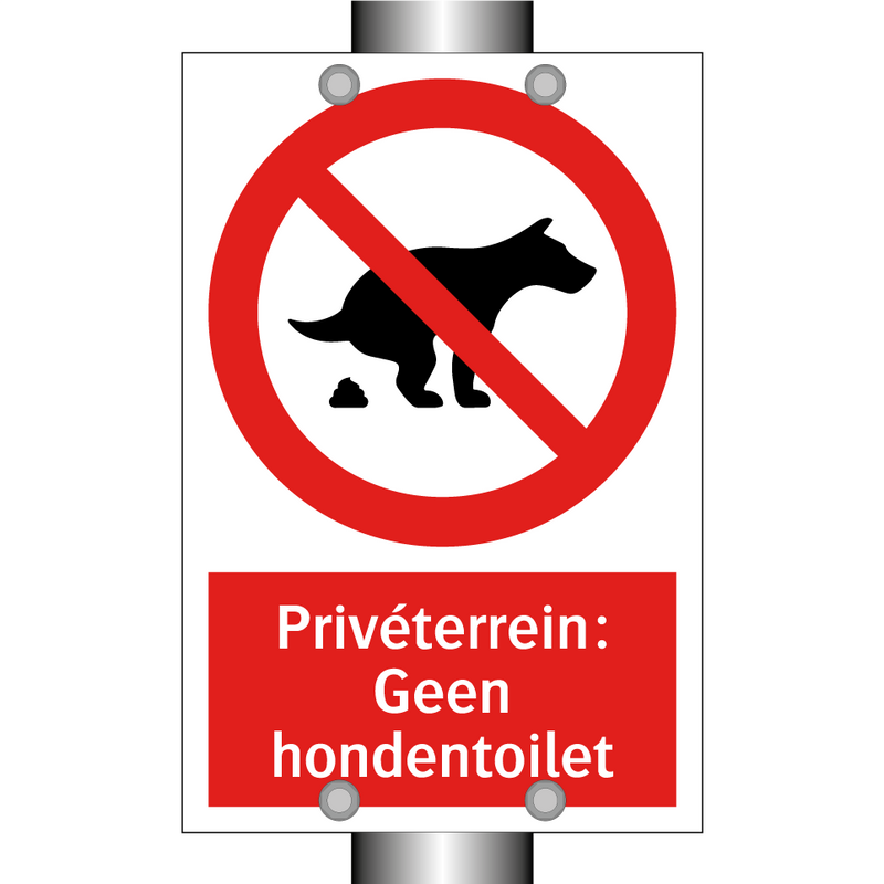 Privéterrein: Geen hondentoilet