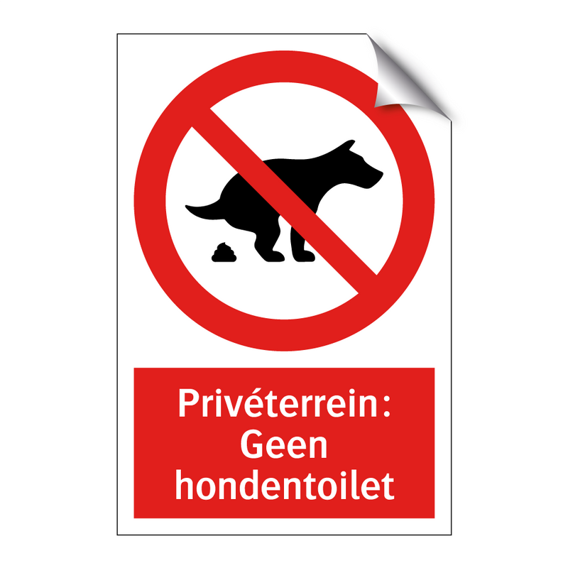 Privéterrein: Geen hondentoilet