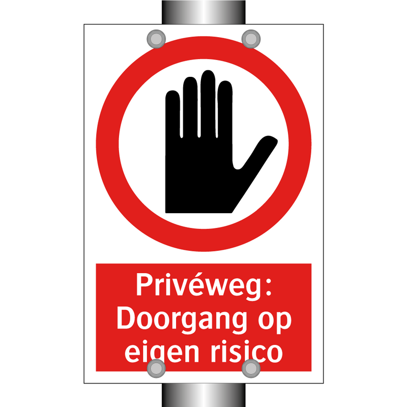 Privéweg: Doorgang op eigen risico