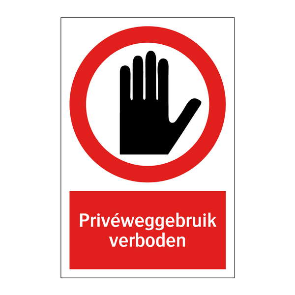 Privéweggebruik verboden