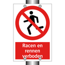 Racen en rennen verboden