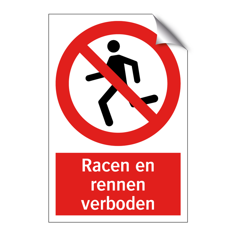 Racen en rennen verboden