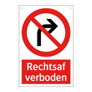 Rechtsaf verboden