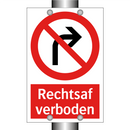 Rechtsaf verboden