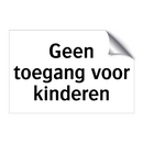 Geen toegang voor kinderen